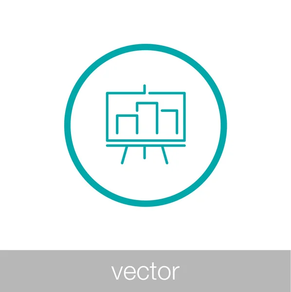 Ícone de conceito de apresentação. Ícone de conceito de apresentação empresarial. S — Vetor de Stock