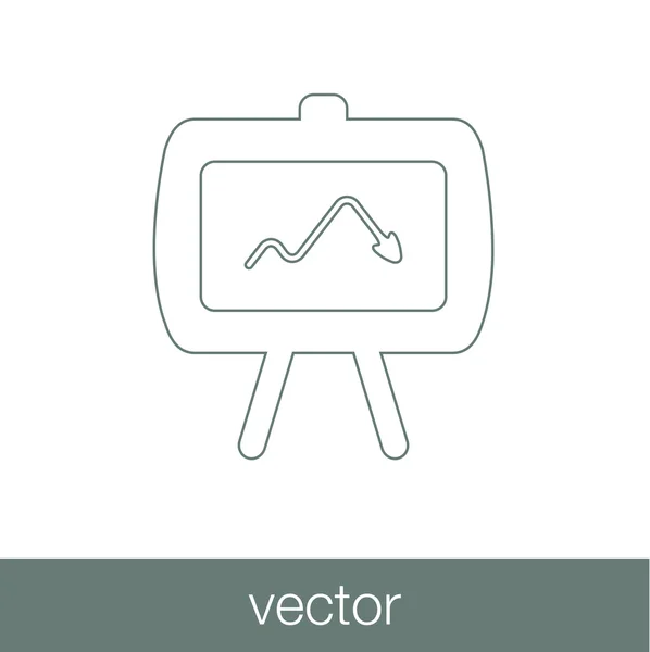 Icono del concepto de presentación. Icono de concepto de presentación empresarial. S — Vector de stock