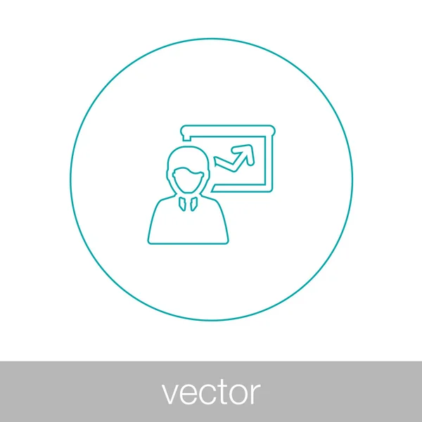 Icono del concepto de presentación. Icono de concepto de presentación empresarial. S — Vector de stock