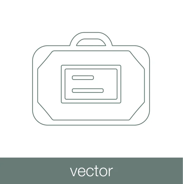 Flat design portfolio icon. Portfolio briefcase concept icon. — Stock Vector