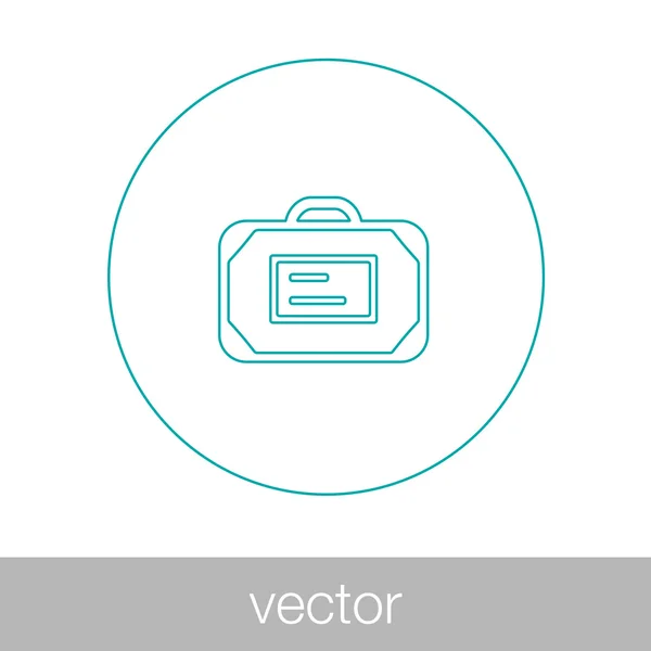 Icono de cartera de diseño plano. Portafolio maletín concepto icono . — Vector de stock