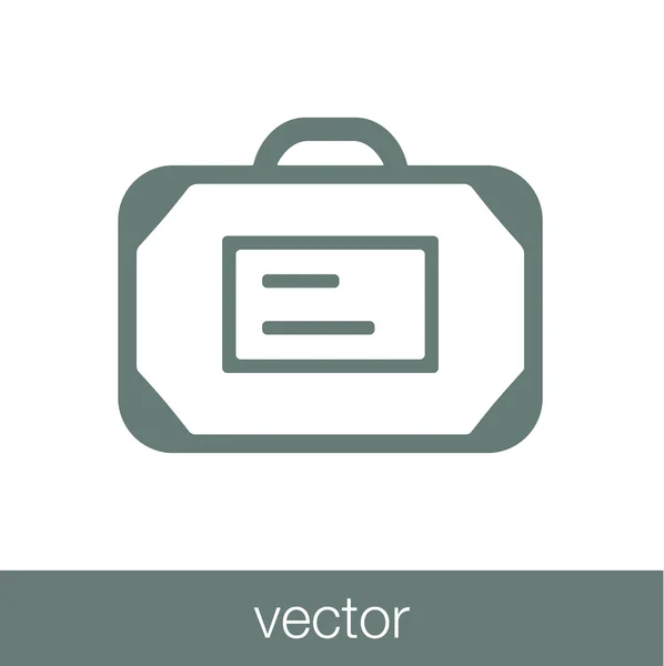 Icono de cartera de diseño plano. Portafolio maletín concepto icono . — Vector de stock