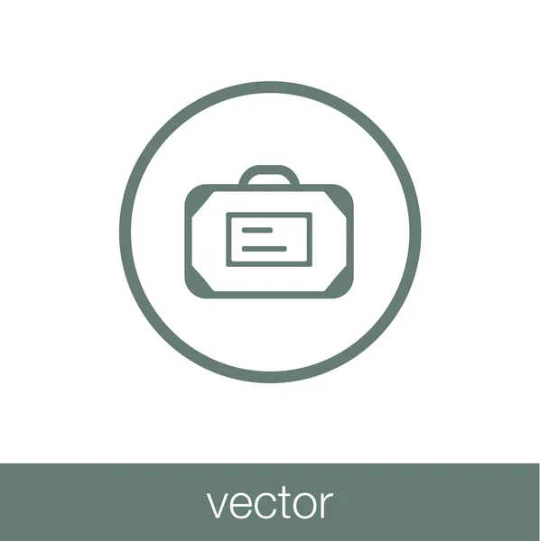 Flat design portfolio icon. Portfolio briefcase concept icon. — Stock vektor