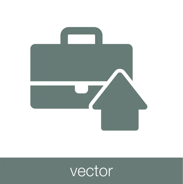 Flat design portfolio icon. Portfolio briefcase concept icon. — Stock vektor