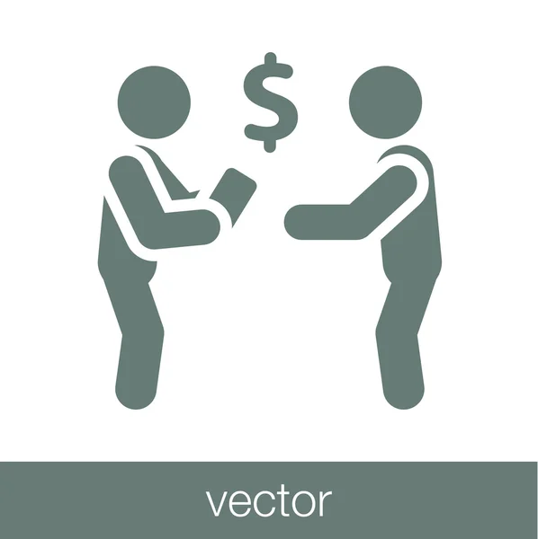 Conciliation payment icon. Stock illustration flat style design