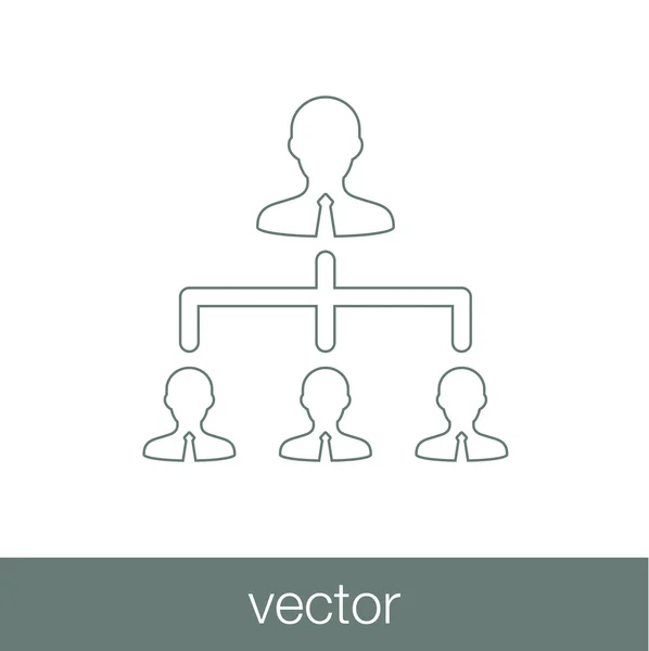 Concetto di gestione delle risorse Icona. Illustrazione stock appartamento desig — Vettoriale Stock