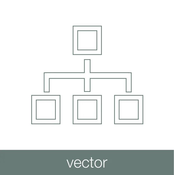 Conceito de Gestão de Recursos Ícone. Ilustração de estoque flat desig — Vetor de Stock