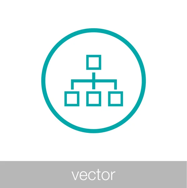 Pictogram met Concept voor middelen beheren. Stock Illustratie platte desig — Stockvector