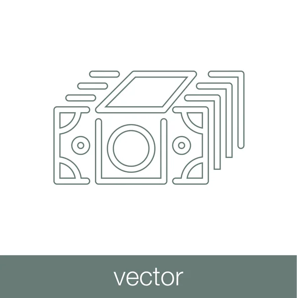 Icono de finanzas y dinero. Icono de diseño plano de ilustración Stock — Vector de stock