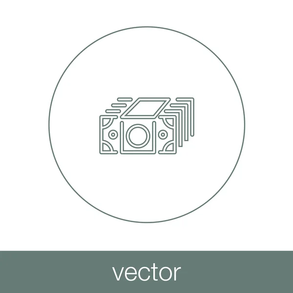 Finance and money icon. Stock illustration flat design icon — Stock Vector