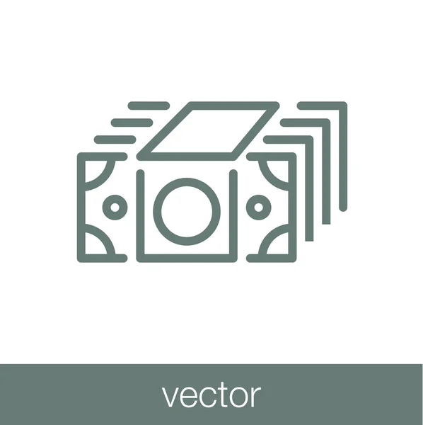 Ikona finance a peníze. Skladem ilustrace plochý design ikony — Stockový vektor