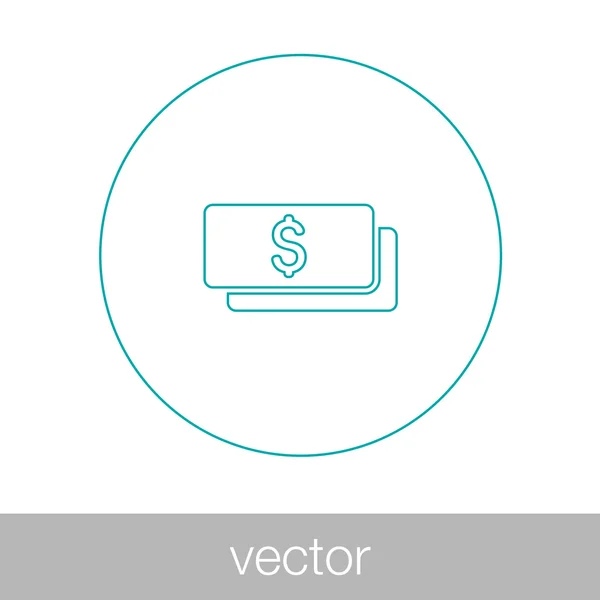 Finanzen und Geld Ikone. Stock Illustration flache Design-Ikone — Stockvektor