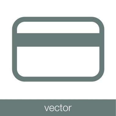 kredi kartı simgesi. plastik para düz tasarım stili kavramı simgesi.