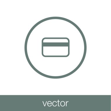 kredi kartı simgesi. plastik para düz tasarım stili kavramı simgesi.