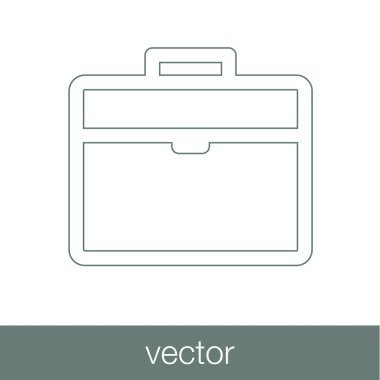 Evrak Çantası'nı simgesi, vektör çizim. Düz tasarım stil ikonu