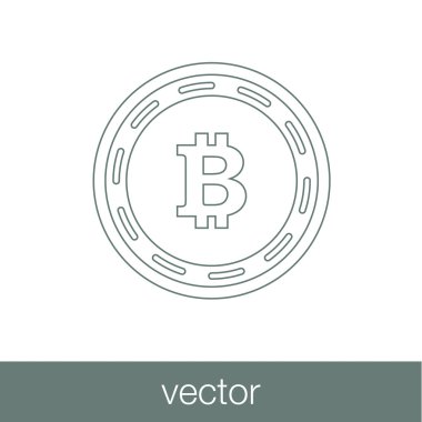 Dijital para simgesi. E-ticaret simgesi. Bitcoin simgesi. Yenilikçi cr