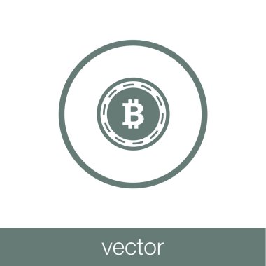 Dijital para simgesi. E-ticaret simgesi. Bitcoin simgesi. Yenilikçi cr
