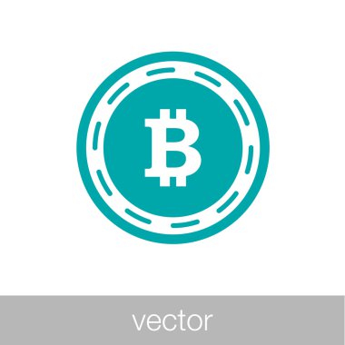Dijital para simgesi. E-ticaret simgesi. Bitcoin simgesi. Yenilikçi cr