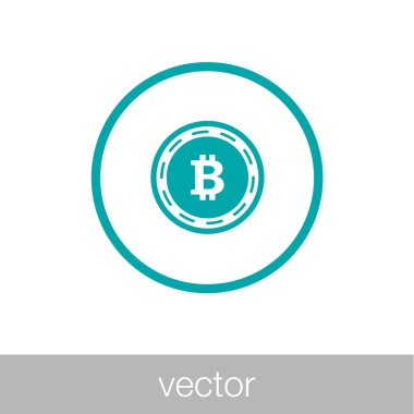Dijital para simgesi. E-ticaret simgesi. Bitcoin simgesi. Yenilikçi cr