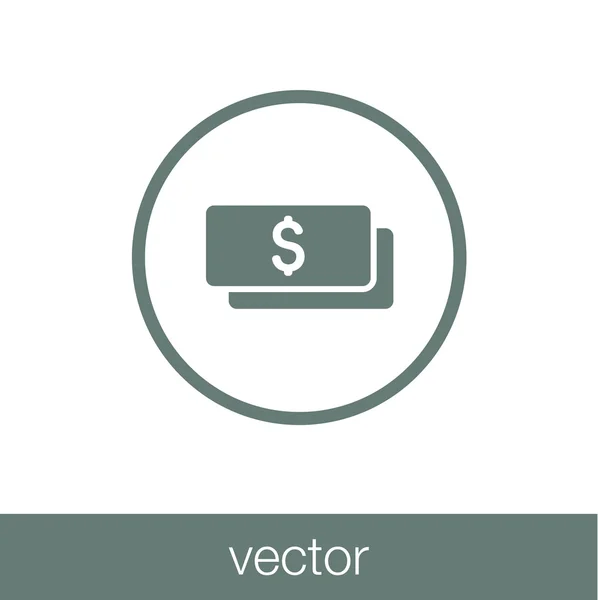 Finance and money icon. Stock illustration flat design icon — Stock Vector