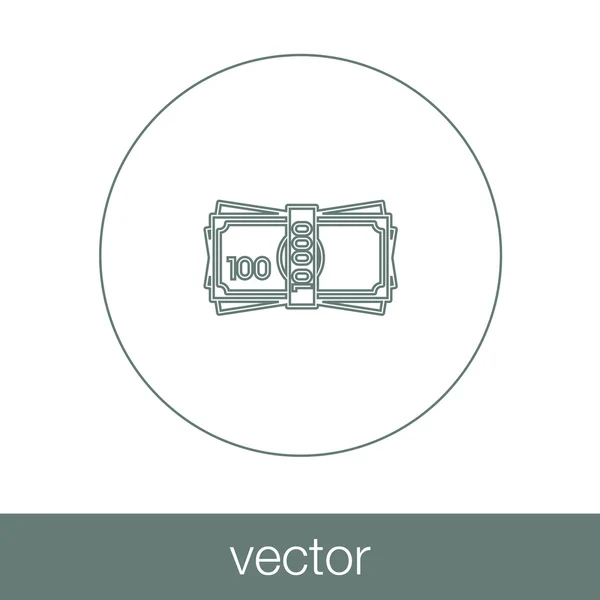 Icône Finance et argent. Illustration de stock icône design plat — Image vectorielle