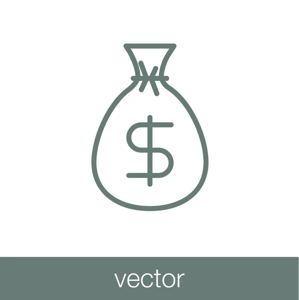 Icono de finanzas y dinero. Icono de diseño plano de ilustración Stock — Vector de stock