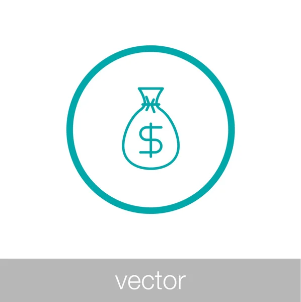 Finanzen und Geld Ikone. Stock Illustration flache Design-Ikone — Stockvektor