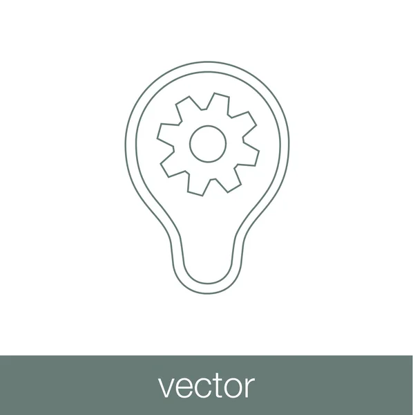 Креативная икона концепции лампочки. иконка бизнес идеи . — стоковый вектор
