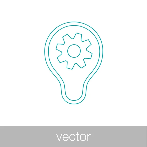 Icona di concetto lampadina creativa. idea di business icona . — Vettoriale Stock