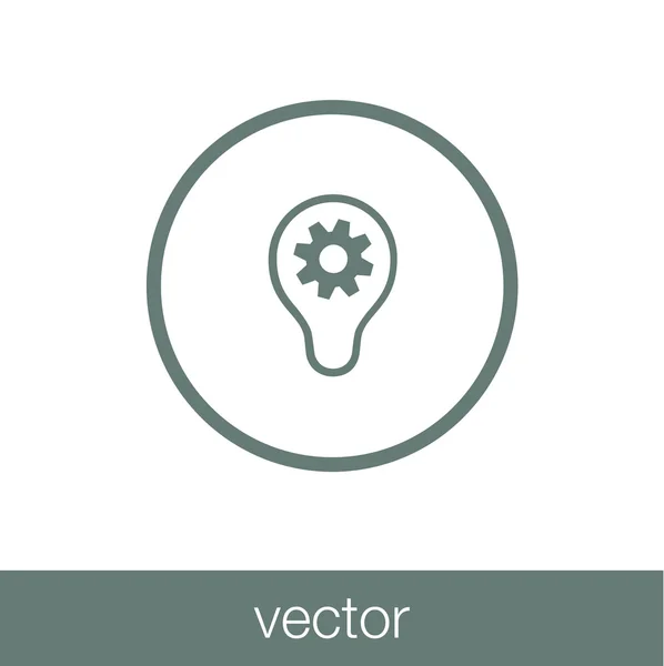 Kreativ pære koncept ikon. forretningsideikon . – Stock-vektor