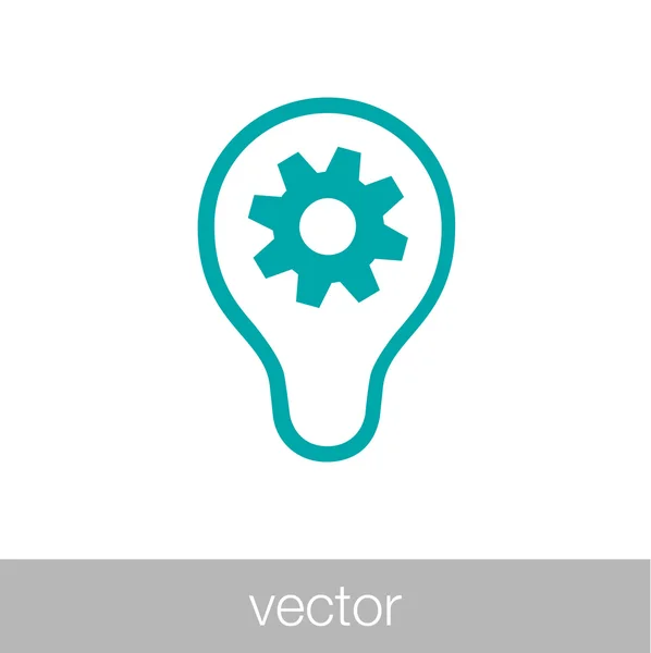 Creative light bulb concept icon. business idea icon. — Stock Vector