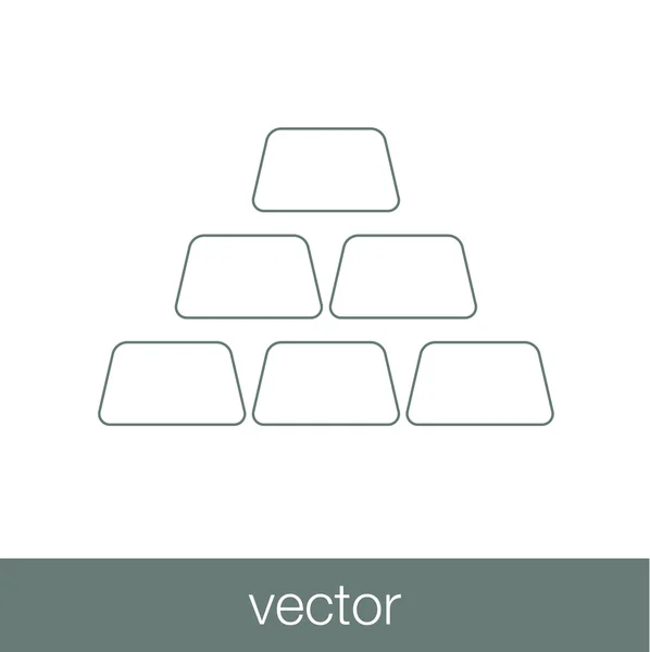 Illustrazione di business e finanza icona oro — Vettoriale Stock