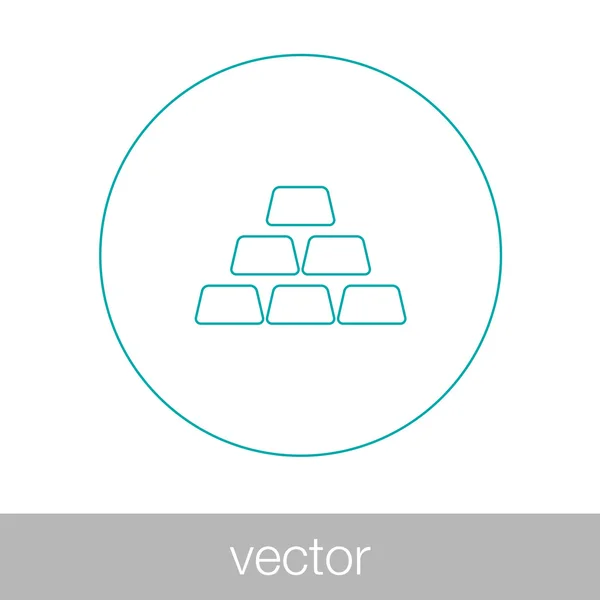 Illustrazione di business e finanza icona oro — Vettoriale Stock