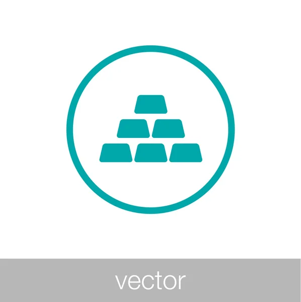Иллюстрация золотой иконки бизнеса и финансов — стоковый вектор