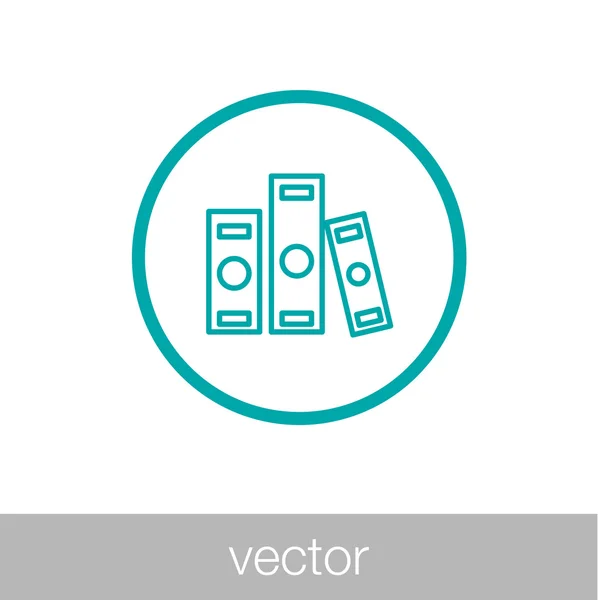 Archivordner Stock Illustration Symbol. flache Design-Ikone — Stockvektor