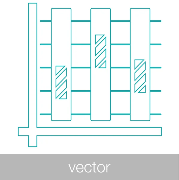 Crescimento - ícone do conceito de plano de fluxo de caixa. Gráfico de ilustração de stock w — Vetor de Stock