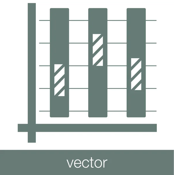 Croissance - icône du concept de plan de trésorerie. Graphique d'illustration du stock w — Image vectorielle