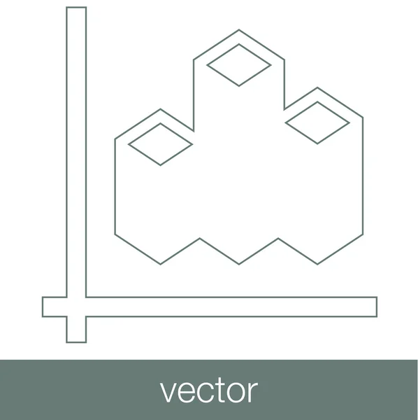 Növekedés - cash-flow terv fogalom ikonra. Stock illusztráció-grafikon w — Stock Vector