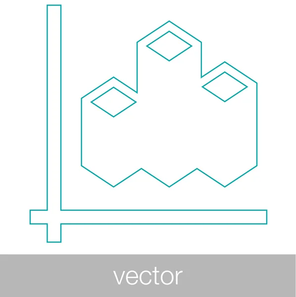 Crescimento - ícone do conceito de plano de fluxo de caixa. Gráfico de ilustração de stock w — Vetor de Stock