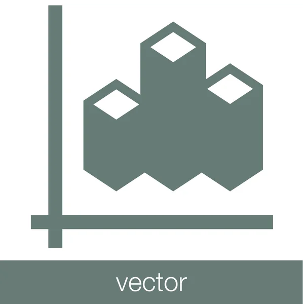 Croissance - icône du concept de plan de trésorerie. Graphique d'illustration du stock w — Image vectorielle