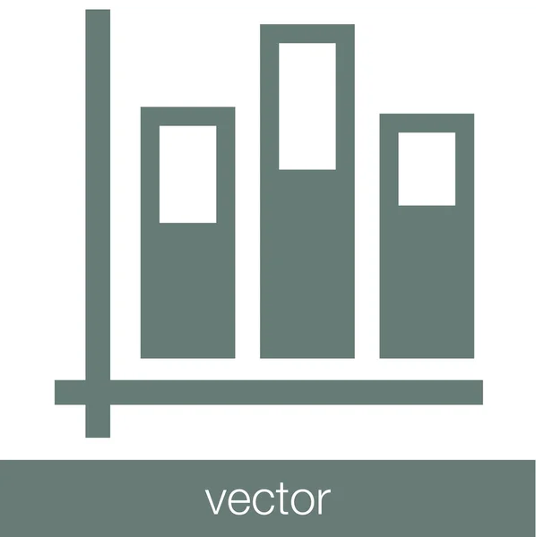 Croissance - icône du concept de plan de trésorerie. Graphique d'illustration du stock w — Image vectorielle