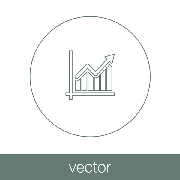 Croissance - icône du concept de plan de trésorerie. Graphique d'illustration du stock w — Image vectorielle