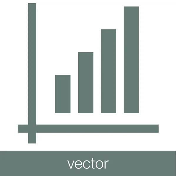 Growth - cash flow plan concept icon. Stock Illustration graph w — Stock Vector