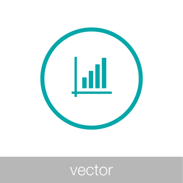 Croissance - icône du concept de plan de trésorerie. Graphique d'illustration du stock w — Image vectorielle