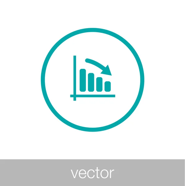 Croissance - icône du concept de plan de trésorerie. Graphique d'illustration du stock w — Image vectorielle