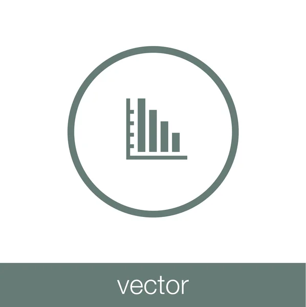 Croissance - icône du concept de plan de trésorerie. Graphique d'illustration du stock w — Image vectorielle