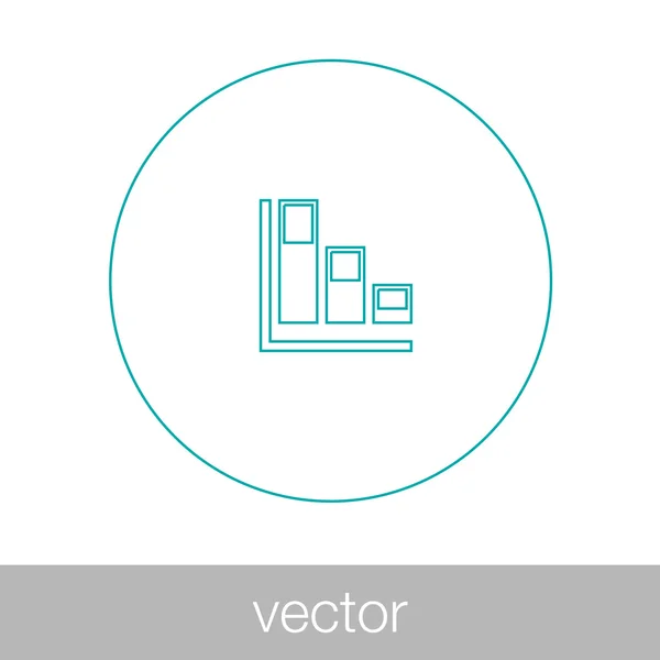 Рост - иконка плана денежного потока. Граф фондовых иллюстраций w — стоковый вектор