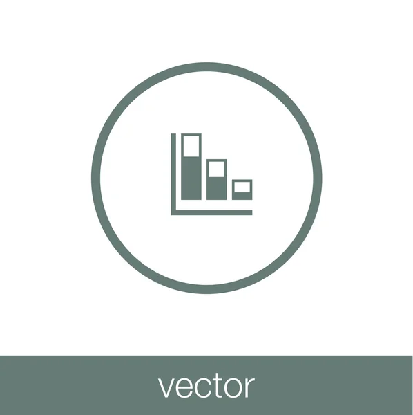 Crescimento - ícone do conceito de plano de fluxo de caixa. Gráfico de ilustração de stock w — Vetor de Stock