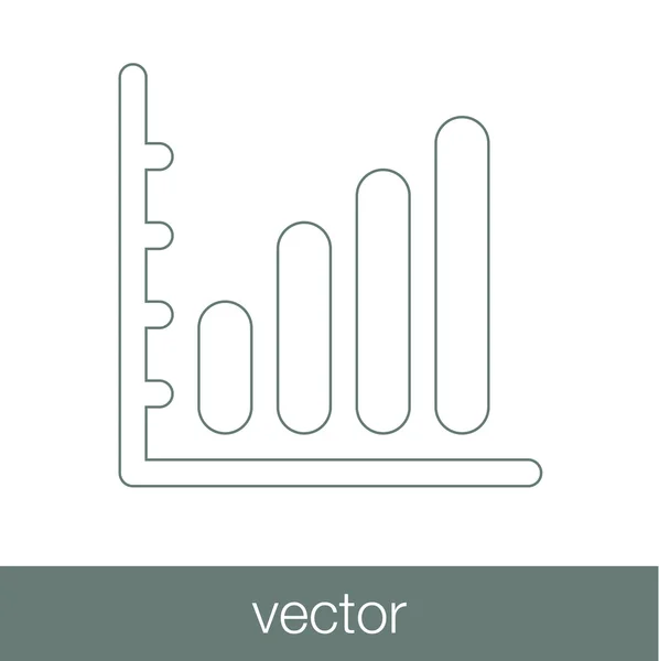 Growth - cash flow plan concept icon. Stock Illustration graph w — Stock Vector