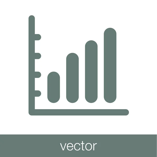 Croissance - icône du concept de plan de trésorerie. Graphique d'illustration du stock w — Image vectorielle